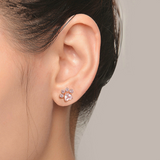 Rose Quartz Paw Earring