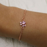 Rose Quartz Paw Bracelet